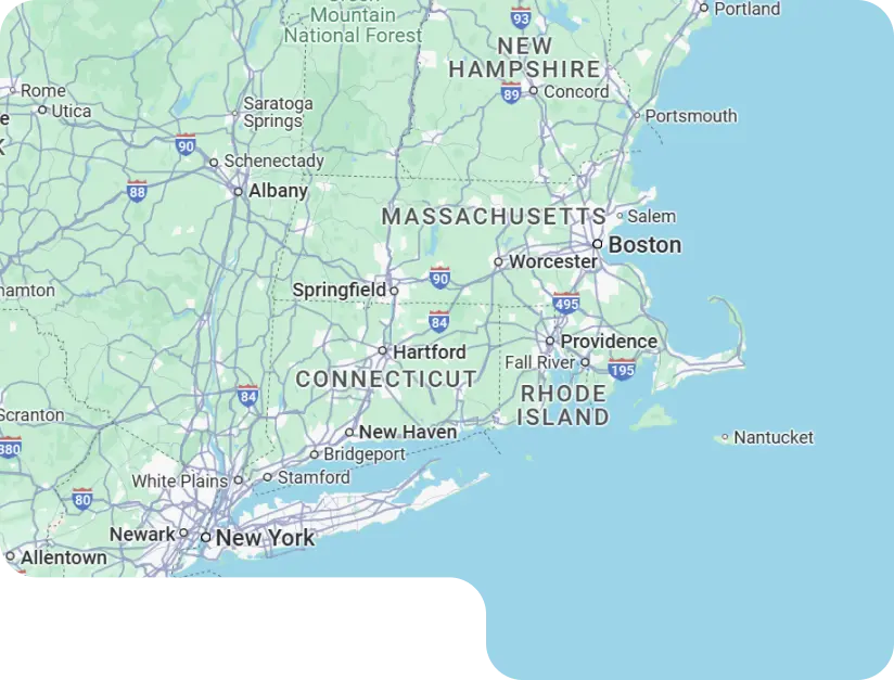 Mapa con área de cobertura